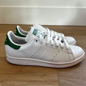 adidas Stan Smith White Leather Classic Shoes Size M8.5 W9.5